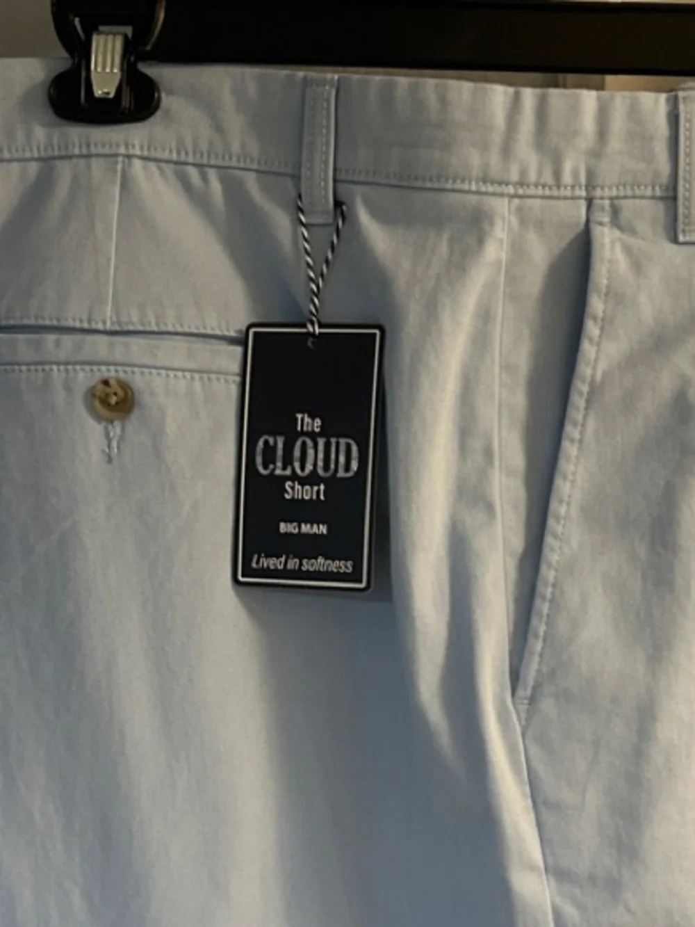 Roundtree & Yorke Cash Blue Mens Size 52 Flat Front Classic Fit Big Man Shorts - Picture 4 of 7